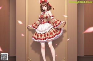 A woman in a dress and stockings posing for a picture.